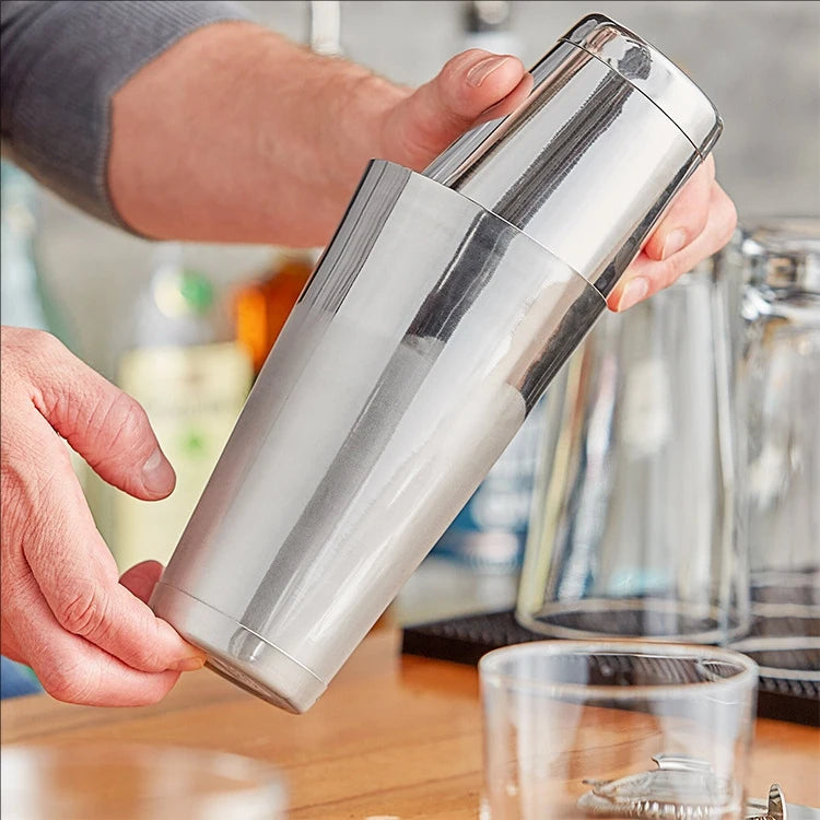 Boston 750/550 ml Cocktail-Shaker mit Rezept, Edelstahl-Mixer, Barkeeper, Bar, Getränke, 2-teilige Cocktail-Shaker, Bar-Werkzeuge