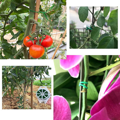 20/300 m Garten-Twist-Krawatten, Umreifungsdraht, wiederverwendbar, für Blumen, Pflanzen, Klettern, unterstützt Riemen, selbstschneidender Gehstock, fester Draht, Kabelbinder