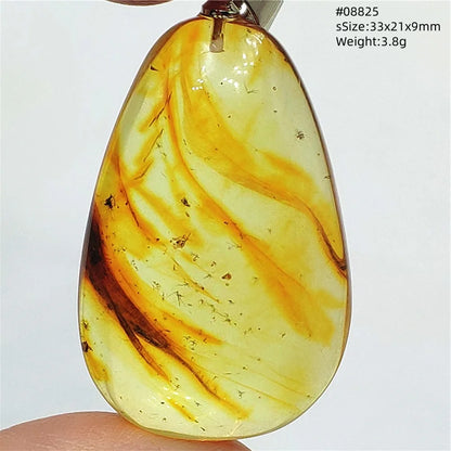 Natürlicher Bernstein-Anhänger Blumenförmiger Gelber Baltischer Bernstein Damen Herren Schmuck Reiki-Stein Burma AAAAAAA