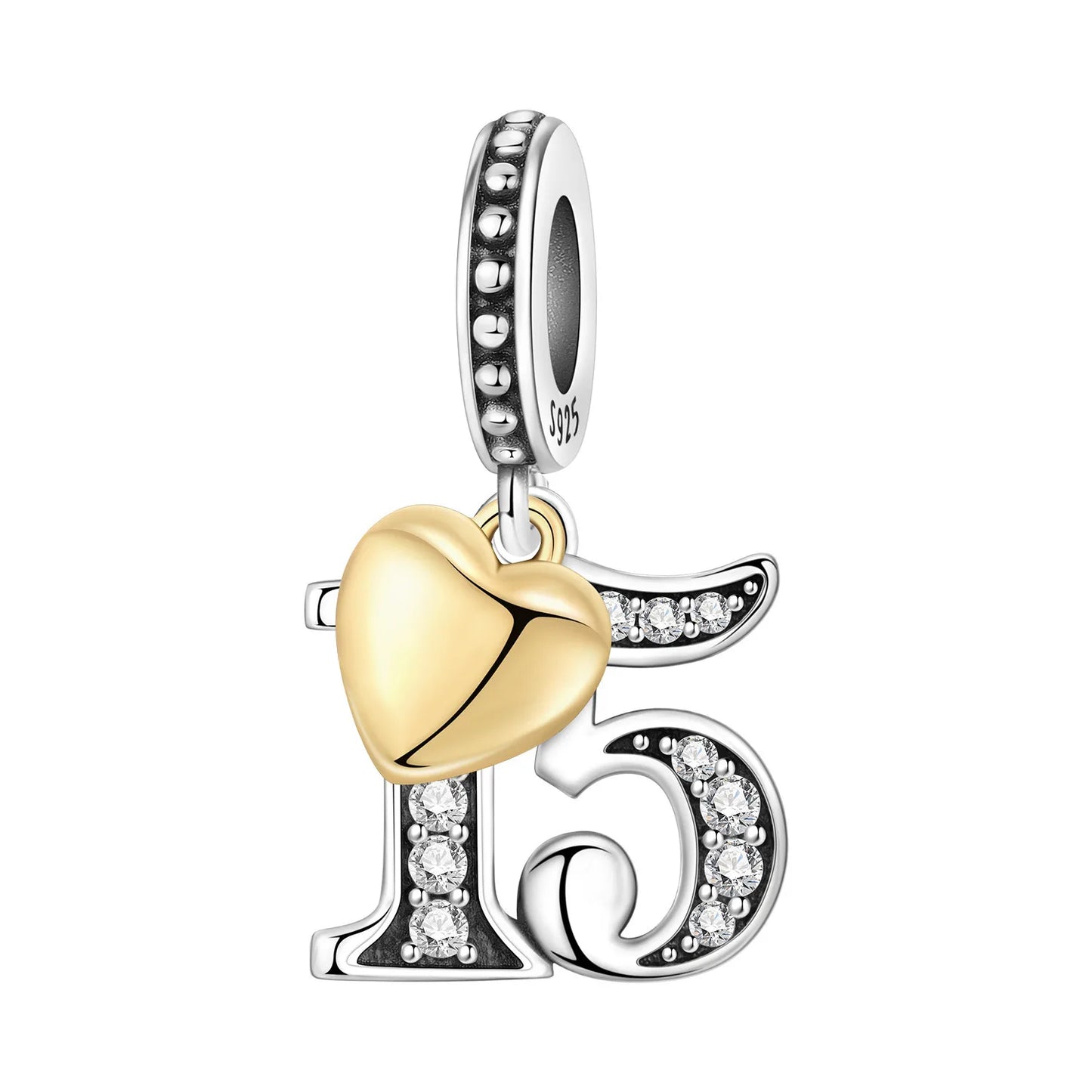 15. 16 18 20 21. Jahrestag Geburtstag Hochzeit S925 Sterling Silber Charm Bead Anhänger Fit Armband Halskette DIY Schmuck Geschenk
