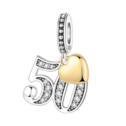 15. 16 18 20 21. Jahrestag Geburtstag Hochzeit S925 Sterling Silber Charm Bead Anhänger Fit Armband Halskette DIY Schmuck Geschenk