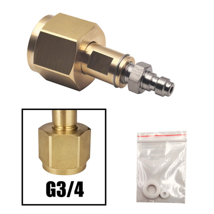 HPA CO2 Kohlendioxid-Tank CGA320 G3/4 W21.8 Mutter Nippelanschlüsse 8 mm Schnellkupplung Soda Maker Mineralwasser