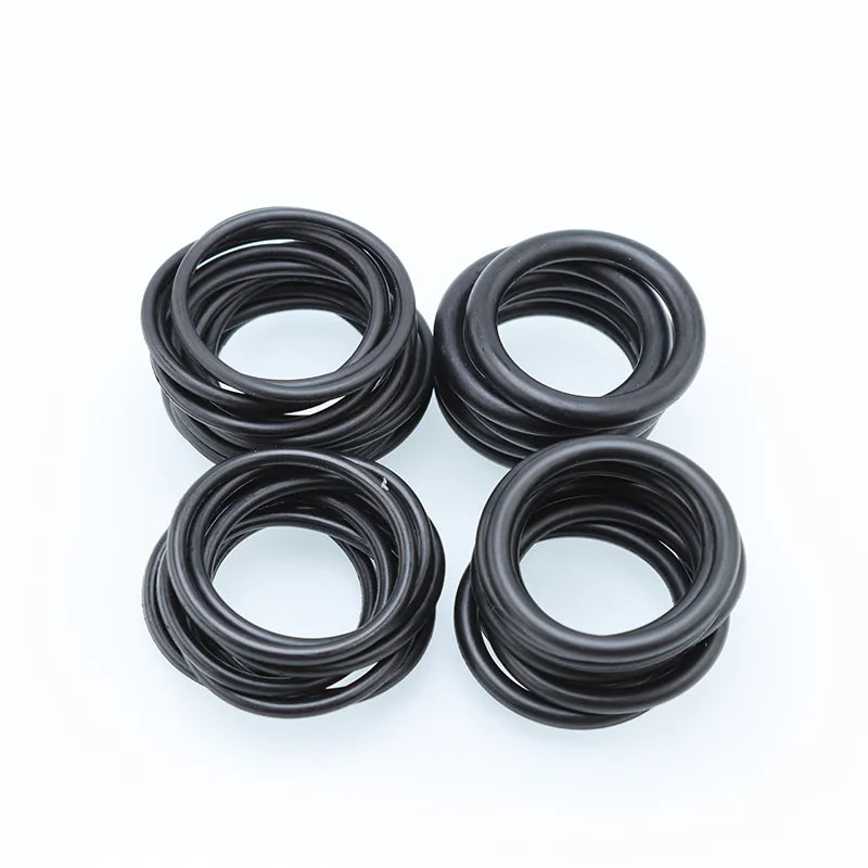 100/20 Stück O-Ringe Dichtungen Dichtung Gummi Schwarz O-Ring Ölbeständiger Gummi-O-Ring Hochtemperatur-NBR-Dichtungsscheibe 1/1,5/2/3/4 mm