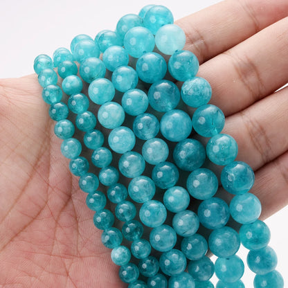 Natürliche rote Koralle Amazonit Türkise Achate Stein Runde lose Perlen für Schmuckherstellung DIY Armband Halskette handgemachte Handwerk