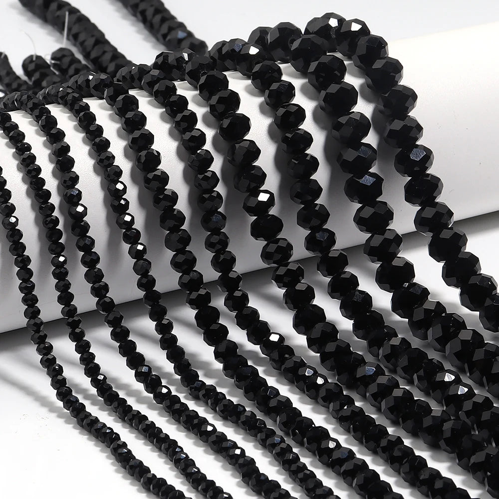 3/4/6/8/10mm Facettierte AB Klar Glas Kristall Rondelle Perlen Bunte Lose Spacer Perlen für Schmuck Machen DIY Armband Halskette