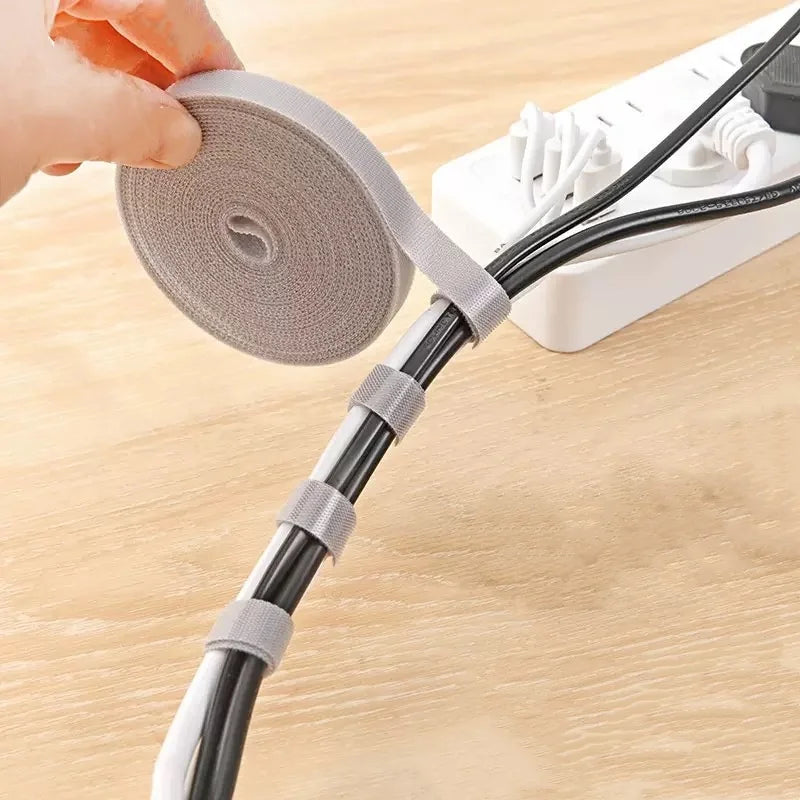 1/5M Kabel Organizer Kabel Management Draht Wickler Band Kopfhörer Maus Kabel Management Krawatten Schutz Für iPhone Xiaomi Samsung