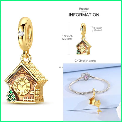 Charms-Perlen aus 925er-Sterlingsilber, Golden Retriever PuppyThe Whale, kann geöffnet und geschlossene Perlen, passend für DIY-Armbänder, edler Schmuck