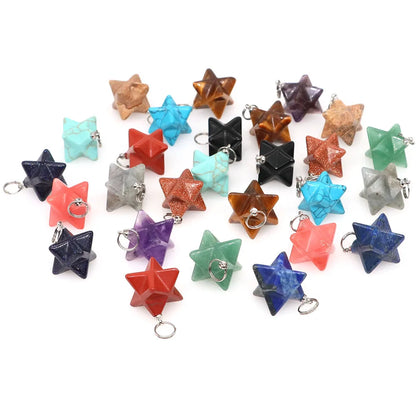 Naturstein Merkaba Stern Reiki Heilkristalle für DIY Energie Edelstein Modeschmuck Zubehör Party Home Dekoration Geschenk