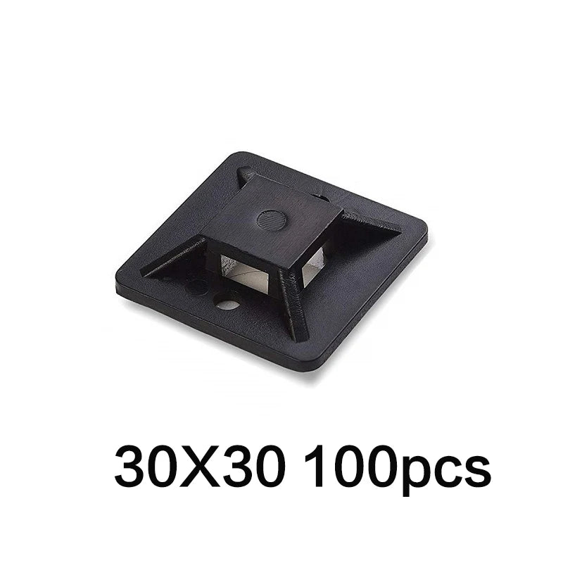 100PCS Kabelbinder Basis Halterung Mit Kleber Draht Abnehmbare Selbstklebende Wand Halter Auto Befestigung Sitz Klemmen Saug Positionierung saugnapf