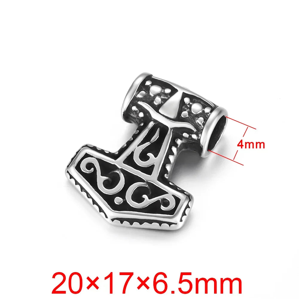 Edelstahl Viking Nordischer Anhänger für Halskette DIY Zubehör Schmuckherstellung Erkenntnisse Männer Charm Supplies Punk Axt