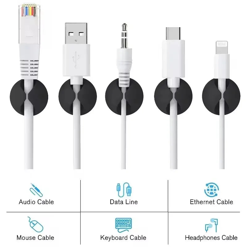 5/10/20/50Pcs Kabel Wickler Organizer USB Ladekabel Clips Schreibtisch Ordentlich Organizer Draht Kabel halter Protektoren In Home Office Auto