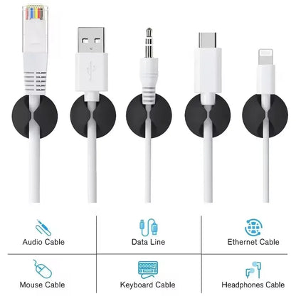 5/10/20/50Pcs Kabel Wickler Organizer USB Ladekabel Clips Schreibtisch Ordentlich Organizer Draht Kabel halter Protektoren In Home Office Auto