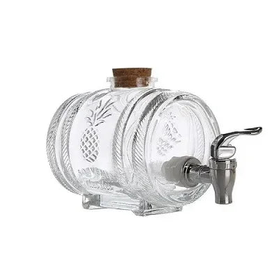 1l Glas Weinfass Alkohol und Honig Vorrats behälter mit Basis Haus und Bar liefert