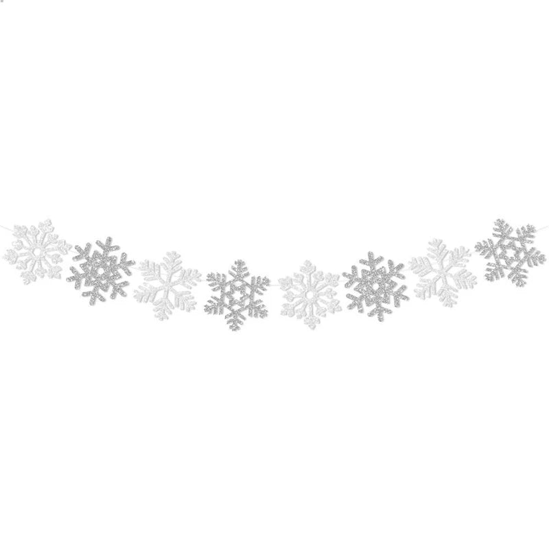 Weihnachtsbaum Schneeflocken Anhänger Dekoration Neujahr Dekor Kunststoff hängende Schneeflocke Baum Ornament für Weihnachtsfeierzubehör