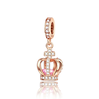 Herzförmige Sicherheitskette und Mond-Anhänger aus 925er-Sterlingsilber, passend für Armbänder, exquisite Halskette, Roségold-Anhänger, Geschenke