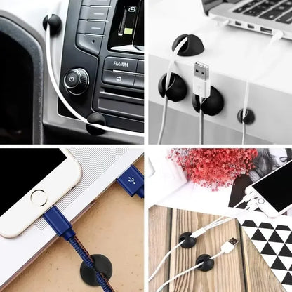 1-10PCS Klebstoff Kabel Clips Silikon Kabel Organizer Desktop Wand Ladekabel Kopfhörer Linie Mous Management USB kabel Halter