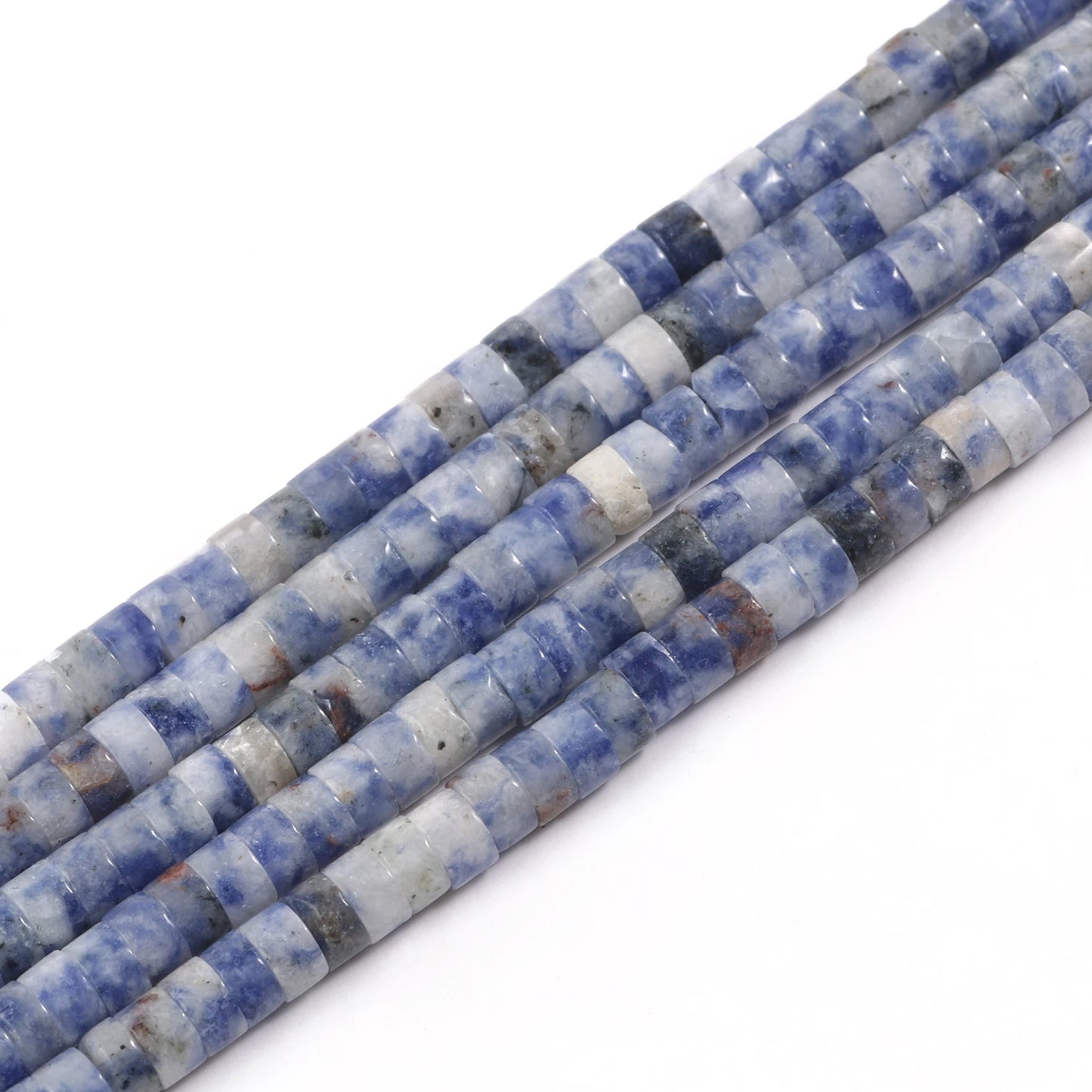4 x 2 mm flache runde Rondelle-Abstandsperlen, natürlicher Jaspis, rosa Opal, Amethyst, Lapislazuli, Chrysopras-Perlen für die Schmuckherstellung