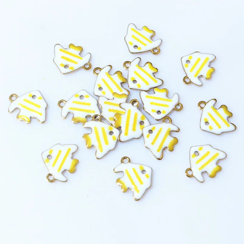 20 Stück 11x9mm Edelstahl Fisch Emaille Charms Anhänger Edelstahl DIY Schmuck Herstellung Zubehör Ergebnisse