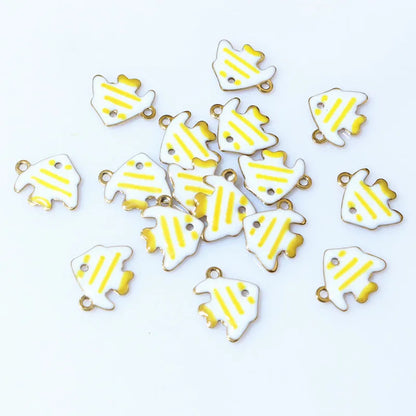 20 Stück 11x9mm Edelstahl Fisch Emaille Charms Anhänger Edelstahl DIY Schmuck Herstellung Zubehör Ergebnisse
