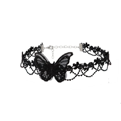 Neo-Gothic Punk Black Sexy Lace Necklace For Women Fashion Retro Clavicle Chain Halloween Collar Choker Steampunk Gifts