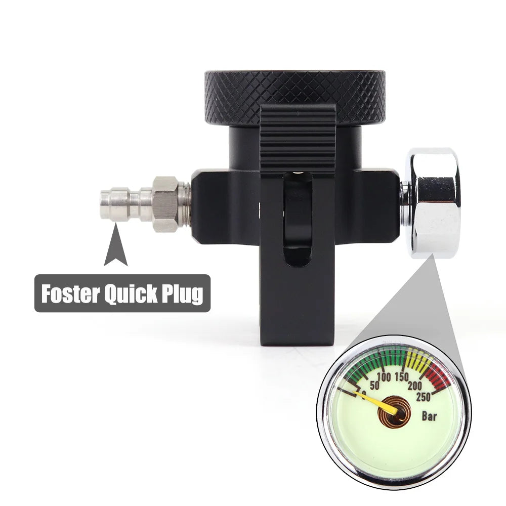 Quick Connect Soda Pink CO2-Tankzylinder (Terra DUO Art), Nachfülladapter, Ein/Aus-Adapter mit Entlüftungsventil, Messgerät DIN477