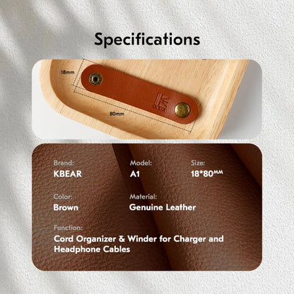 1/2/3/5/10PCS Echtes Leder Kabelbinder KBEAR A1 Wickler Kopfhörer kabel Draht Organizer Kabel Halter Für iphone samsung USB daten
