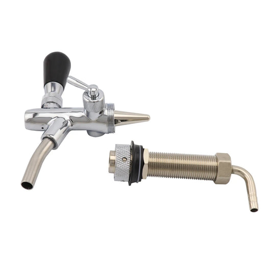 Einstellbarer Fassbier hahn mit Durchfluss regelung Ver chrom ung g5/8 Schaft Home Brew Bar Kegerator Biersp ender Zapfhahn
