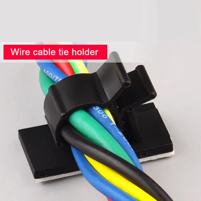 20 Stück Nylon selbstklebende Verkabelung Kabelbinder Befestigung Sitz Desktop Finishing Netzwerkkabel