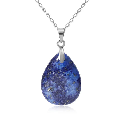 Naturstein Kristall Anhänger Teardrop Mode Halskette für DIY Halskette Ohrringe machen Schmuck Weihnachten Freundschaft Geschenk