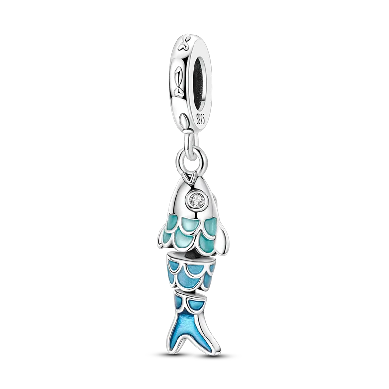 Teufelsaugen-Charm aus 925er Silber, Original-Hand der Fatima, blauer Zirkon, Kreuz, blaue Augen, passend für Armbänder, DIY-Herstellung von Schmuck, Geschenk