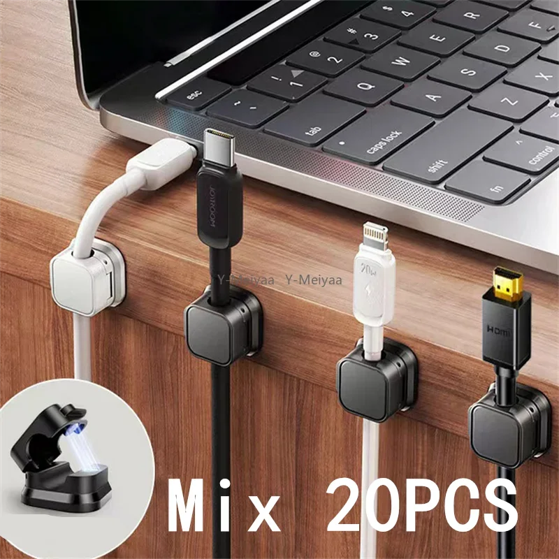 1/5/10/20PCS Magnetische Kabel Clip Kabel Halter Klebstoff Draht Keeper Kabel Kabel Organizer für Home Office Unter Schreibtisch Management