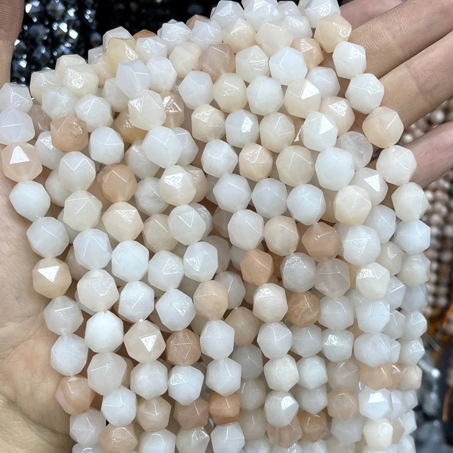 6 8 10 MM Natürliche Facettierte Stein Achate Rhodolite Quarz Jade Spacer Perlen Diy Handgemachte Armband Für Schmuck Machen zubehör