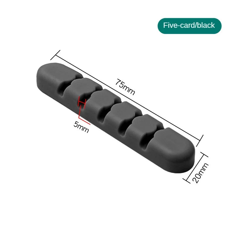 2/1 Stück Desktop-Silikon-Kabel-Organizer, Mehrzweck-Kabelhalter für elastische Kabel zum Bündeln und Befestigen von Kopfhörer-Handy-Ladegeräten