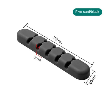 2/1 Stück Desktop-Silikon-Kabel-Organizer, Mehrzweck-Kabelhalter für elastische Kabel zum Bündeln und Befestigen von Kopfhörer-Handy-Ladegeräten