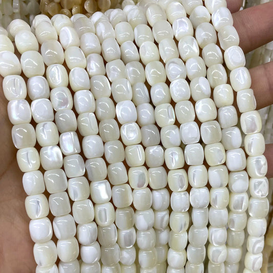 6X6MM 8X8MM Natürliche Weiße Perlmutt Mopp Shell Lose Perlen Für Schmuck Machen DIY ohr Studs Armband Halskette Zubehör