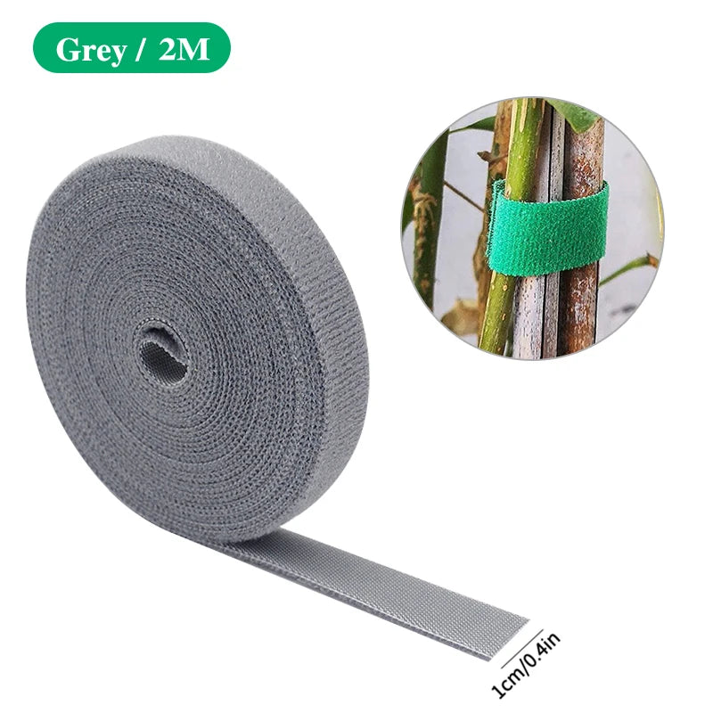 Einstellbare 100/2M Selbstklebende Pflanzen Nylon Krawatten Grüne Pflanze Verband Garten Haken Schleife Bambus Cane Wrap Unterstützung garten Liefert