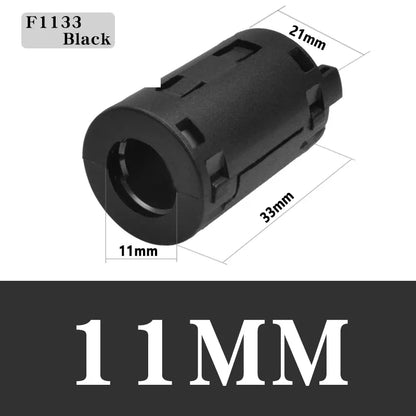 20/100PCS Ferritkern EMI Rauschunterdrücker 3,5-15mm Snap On Anti-Interferenz Schwarz RFI Filter für Kabel EMC Abschirmfilter
