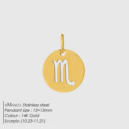 eManco Edelstahl-Skelett mit 12 Sternzeichen, Charm, DIY, Damenmode, Halskette, Schmuck, Zubehör, Herstellung, 48 Stunden Versand