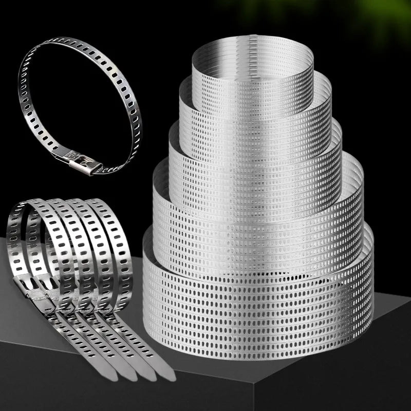 Neue Edelstahl Kabelbinder Selbstsichernde Metall Wrap Strap Mehrzweck Kabelbinder Draht Befestigungen Hardware Organizer Großhandel