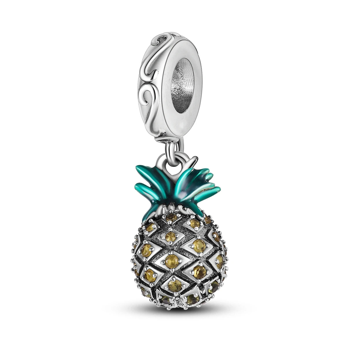 Obst-Charm-Perle aus 925er Silber, Erdbeere, Kirsche, Avocado-Anhänger, passend für Original-Armbänder, DIY-Modeschmuck