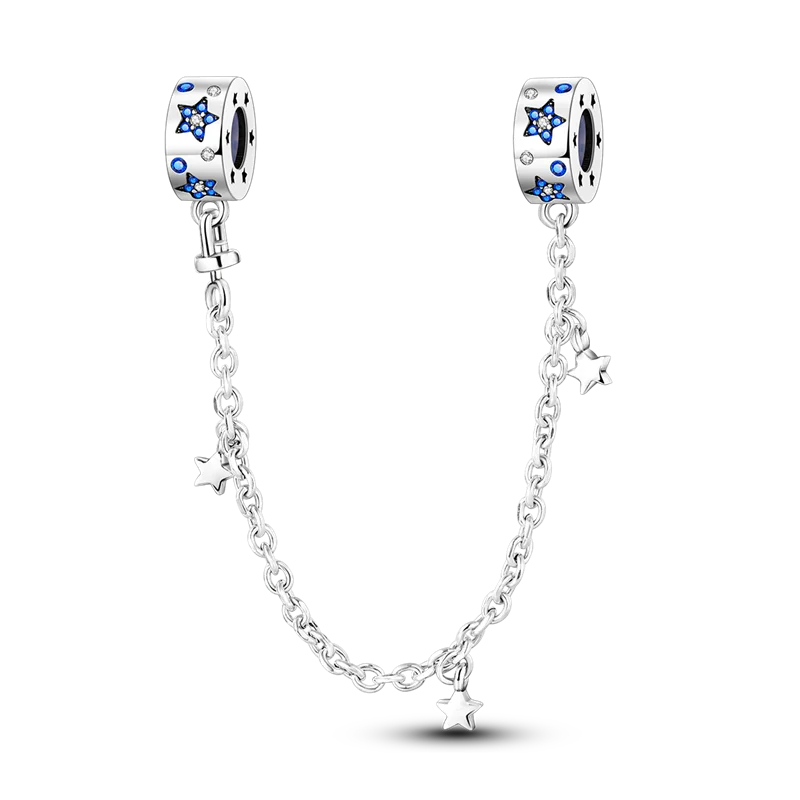 Silberverschluss, 925er-Sterlingsilber, CZ-Pflaster-Clip-Charms, Gänseblümchen-Perlen, Stopper, Sicherheitskette, passend für Original-Armreif, Schmuck-Clip