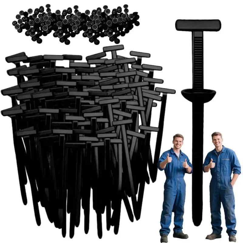 Selbstverriegelnde Universelle Nylon-Kabelbinder mit Schnalle, Hochbelastbare Kabelbinder mit Stift & Knopf für Auto-Reparaturen und Alltagsgebrauch