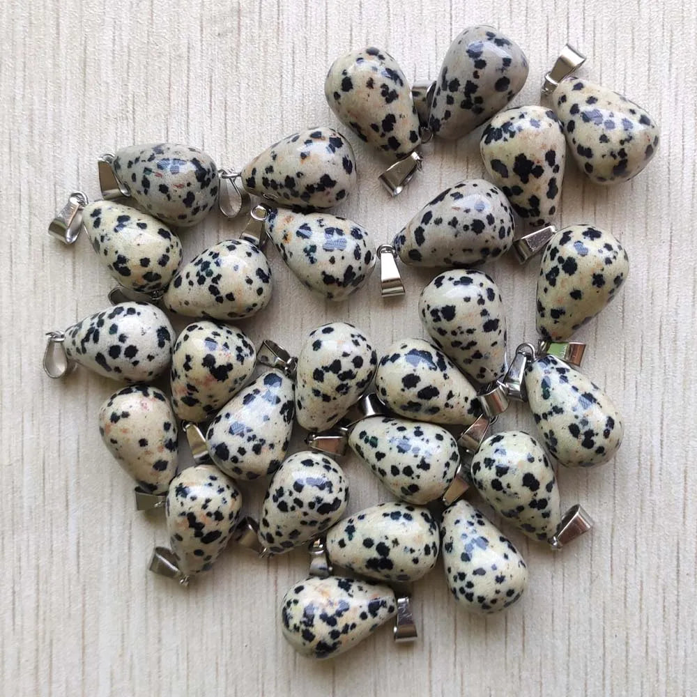 Mode verschiedene gemischte Naturstein Wassertropfen Anhänger Charms DIY Halsketten Schmuck Zubehör machen 50 teile/los Großhandel
