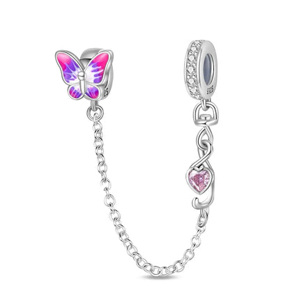 Glänzende Schmetterlingsanhänger aus 925er-Sterlingsilber mit flatternder Dunkelheit, passend für DIY-Armbänder, Halsketten, romantisches Geschenk, Paarung