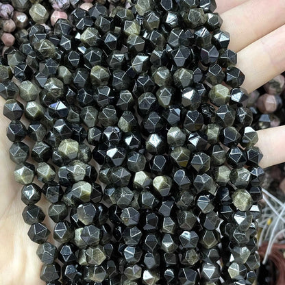 6 8 10 MM Natürliche Facettierte Stein Achate Rhodolite Quarz Jade Spacer Perlen Diy Handgemachte Armband Für Schmuck Machen zubehör