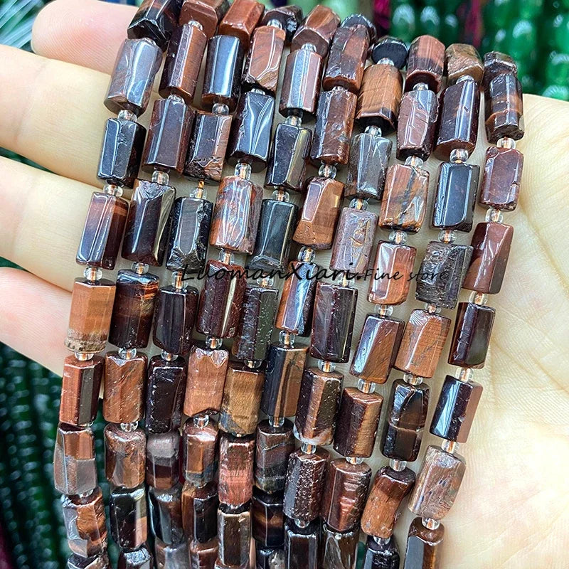 8x12mm Naturstein Grüner Malachit Unregelmäßiger Zylinder Lose Distanzperlen für Schmuckherstellung Diy Armband Charms Zubehör