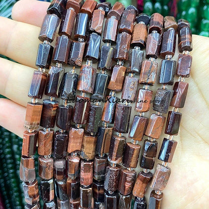 8x12mm Naturstein Grüner Malachit Unregelmäßiger Zylinder Lose Distanzperlen für Schmuckherstellung Diy Armband Charms Zubehör
