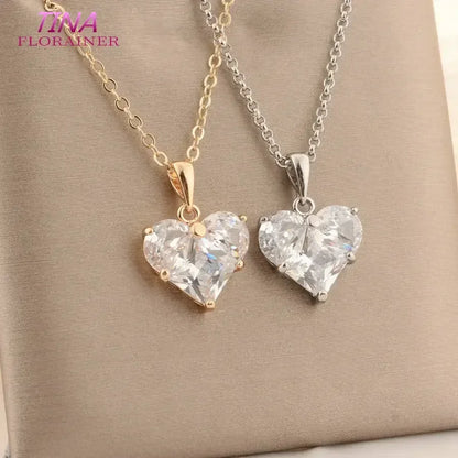 3PCS 14MM 14K Gold Farbe Messing mit Zirkon Herz Halskette Charms Anhänger Ohrringe Schmuck Machen Liefert Zubehör