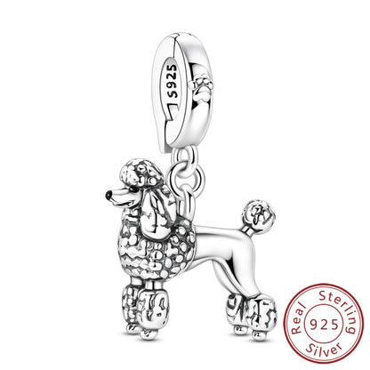 Neue Original Charms Perlen Anhänger 925 Sterling Silber Teddy Pudel Hund Katze Universal Schnalle Charms Fit Armband DIY Schmuck Geschenk