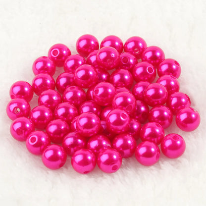 4mm 6mm 8mm 10mm Runde Imitation Perle Perlen Bunte Lose Kunststoff Acryl Spacer Perlen Für schmuck Machen Diy Armband Halskette